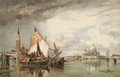 San Giorgio Maggiore and the Salute, Venice, with Fishing Craft of Chioggia and the Lagune - Edward William Cooke