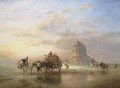 Mont St. Michel, Peasants returning to Pontorson on the Approach of the Tide - Edward William Cooke