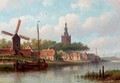 A Dutch town in summer - Eduard Alexander Hilverdink