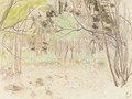 Sous-bois au printemps, au Chateau des Clayes - Edouard (Jean-Edouard) Vuillard