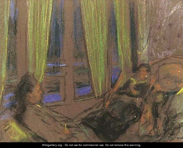 Mme Vuillard et sa belle-fille aA  la Closerie des Genets - Edouard (Jean-Edouard) Vuillard
