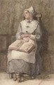 A Breton girl sleeping - Edward Calvert
