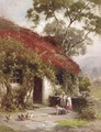 A game outside the cottage - Edward Henry Holder