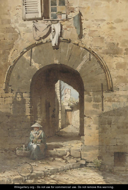 The Norman Arch, Old Town, Hyeres - Edward Henry Fahey
