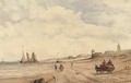 On the beach at Scheveningen - Edward Henry Bearne