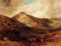 Highland cattle in a mountainous landscape - Edward Hargitt