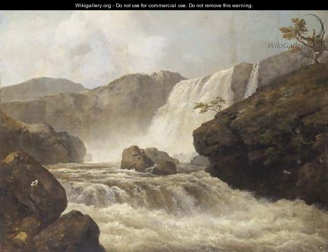A mountain waterfall - Edmund Gill