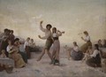 Dancing on the terrace - Edouard Alexandre Sain