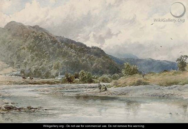 Fishing on the Conway - Edmund Morison Wimperis