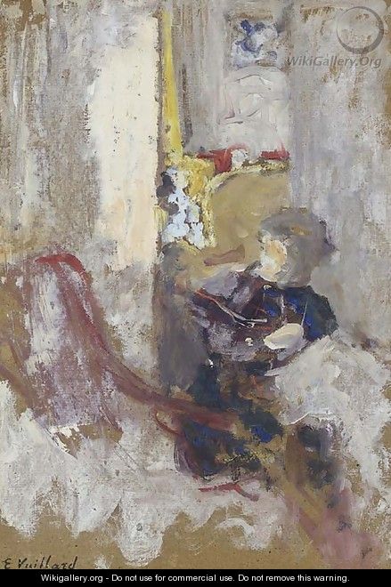 Croquis de femme cousant - Edouard (Jean-Edouard) Vuillard