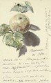 Lettre aA  Bracquemond (Une pomme entouree de ses feuilles) - Edouard Manet