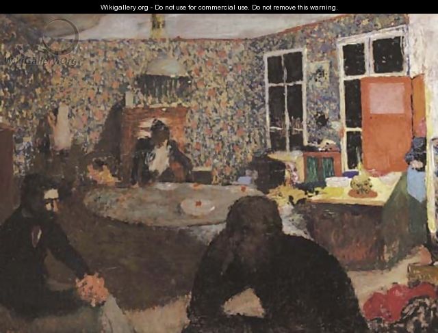 La soiree familiale - Edouard (Jean-Edouard) Vuillard