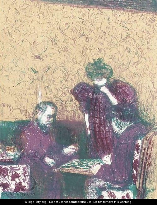 La Partie de Dames, from Paysages et Interieurs - Edouard (Jean-Edouard) Vuillard