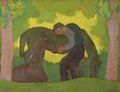 L'homme et les deux chevaux - Edouard (Jean-Edouard) Vuillard