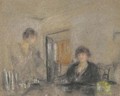 L'heure du the 2 - Edouard (Jean-Edouard) Vuillard