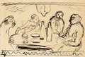 Etude pour Le diner vert - Edouard (Jean-Edouard) Vuillard