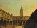 The courtyard of the Royal Exchange - (Giovanni Antonio Canal) Canaletto