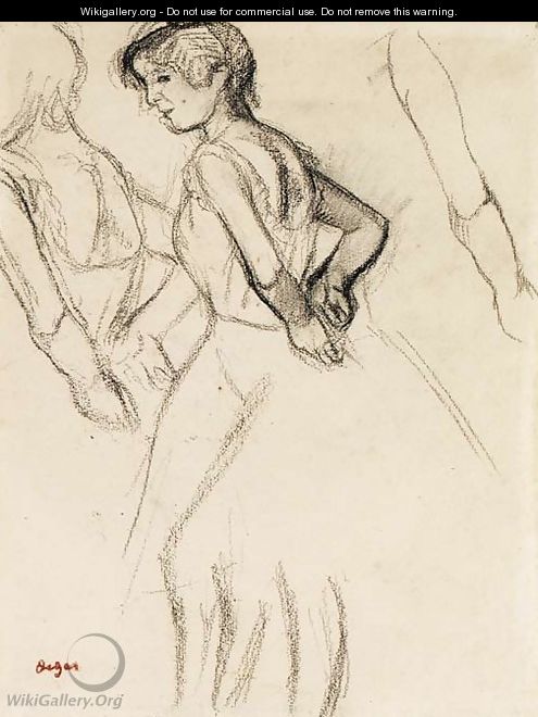 Danseuse rattachant son ceinture - Edgar Degas