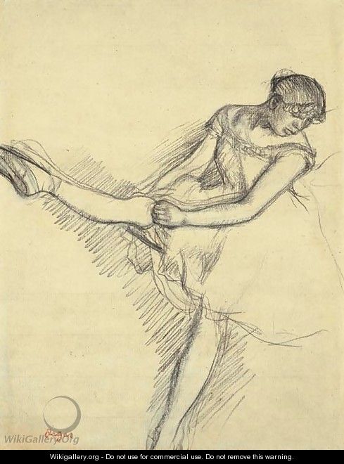 Danseuse assise, reajustant son bas - Edgar Degas