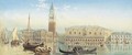 The Doge's Palace and the Campanile of St. Mark's from the Grand Canal, Venice - Ebenezer Wake Cook