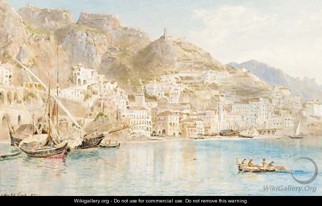 Fishing vessels off the Amalfi coast - Ebenezer Wake Cook