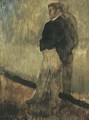 Portrait d'homme, debout, les mains dans les poches (Etude pour L'interieur) - Edgar Degas