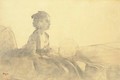 Madame Camus (Femme aA  l'eventail) - Edgar Degas