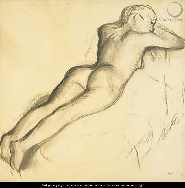 Femme nue couchee - Edgar Degas
