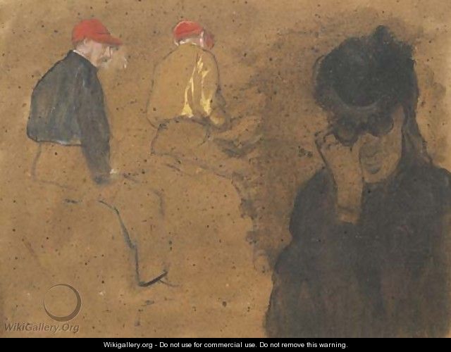 Deux jockeys - Femme aA  la lorgnette - Edgar Degas