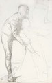Un homme legerement penche soutenant une femme - Edgar Degas