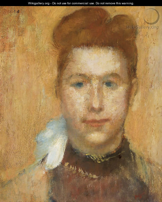 Tete de jeune femme de face - Edgar Degas