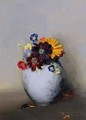 Polyanthus in an Oriental Vase - Lawrence Biddle