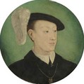 Portrait Of A Young Man, Head And Shoulders, Wearing A Black Coat And A Feathered Hat, Possibly Francois, Dauphin Of France (1518-1536) - (after) Corneille De Lyon