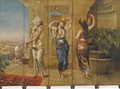 Harem Dancers - A Five Panel Screen - Continental School