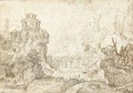 Mountainous River Landscape With The Hradcany And The Cathedral Of St Vitus, Prague, Behind - Roelandt Jacobsz Savery