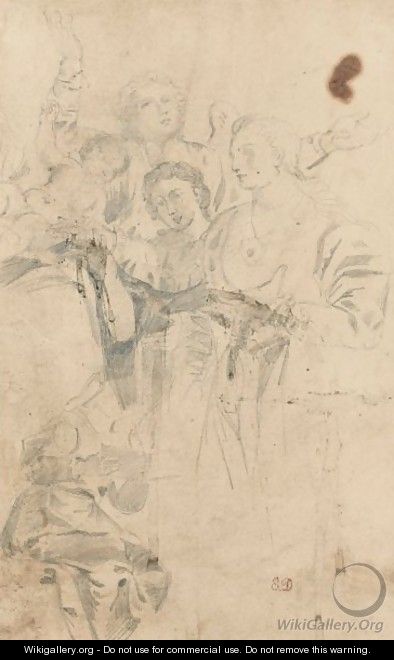 Etude Pour Une Scene Religieuse - (after) Eugene Delacroix