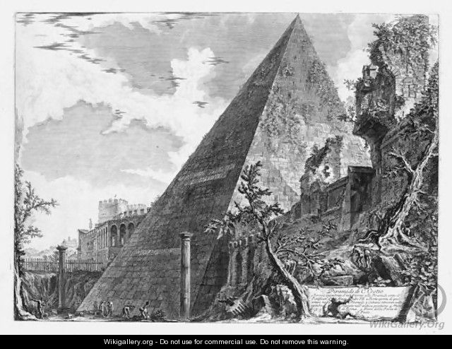 The Pyramid Of Caius Cestius - Giovanni Battista Piranesi