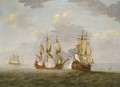 An Action Between English And French Vessels - Francis Swaine