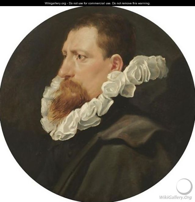 Portrait Of A Man, Bust Length, In Profile - (after) Sir Peter Paul Rubens