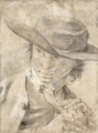 A Boy In A Broad-Brimmed Hat, Holding A Flute - Giovanni Battista Piazzetta
