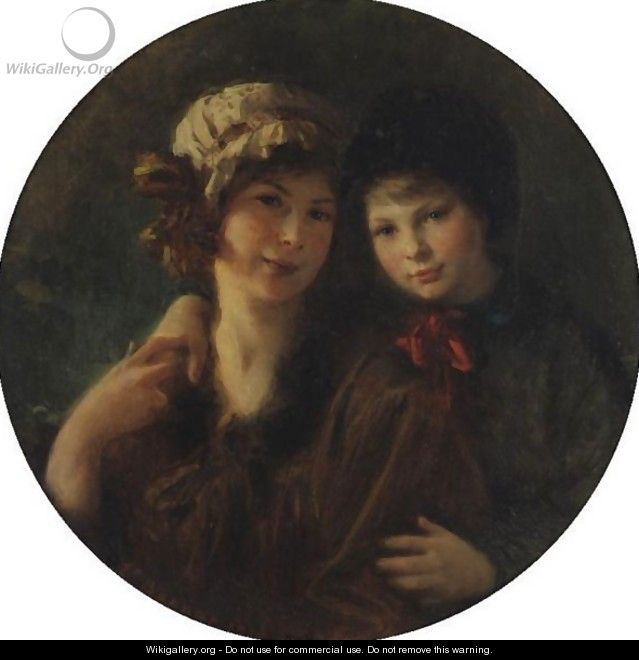 Mother And Daughter - Léon Bonnat