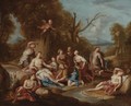 Diana And Her Nymphs Bathing - (after) Charles De Lafosse