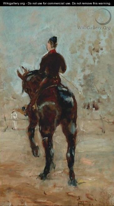 Artilleur A Cheval, Vue De Dos - Henri De Toulouse-Lautrec