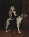 Young Girl With A Greyhound - Ferry (Beraton) Peratoner