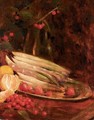 Natura Morta Con Asparagi - Giovanni Segantini