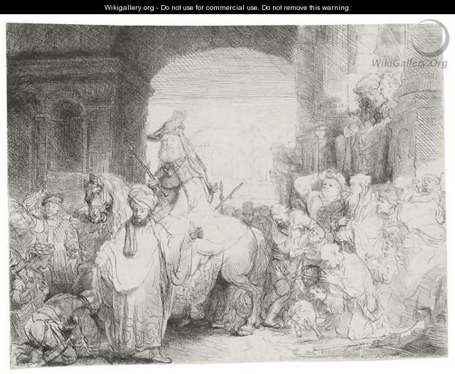 The Triumph Of Mordecai 2 - Rembrandt Van Rijn