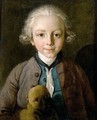 Portrait Of A Young Boy With A Dog - Philipe Mercier