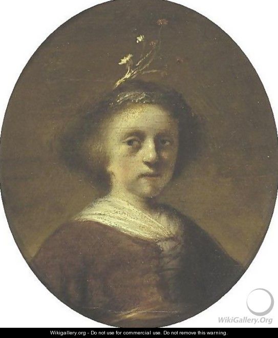 Portrait Of A Young Girl - (after) Harmenszoon Van Rijn Rembrandt