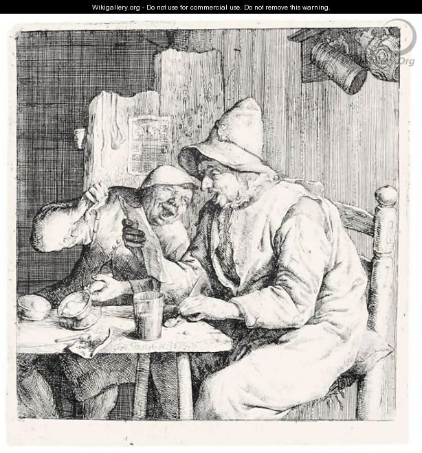 The Two Singers In The Inn (Holl.4) - Cornelis Dusart
