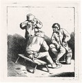 The Three Drinkers (Holl.29) - Cornelis (Pietersz.) Bega
